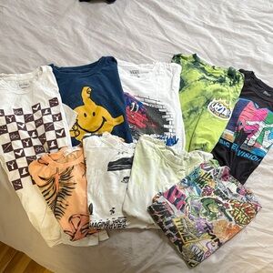 Boys Bulk Vans, Zara, H&M Kids T-shirts Short Sleeve Tees - Pack of 9 size 10
